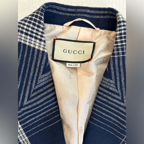 Gucci Nacy Plaid Print Blazer Jacket 2019 Runway Collection Size Large NWT - Picture 6 of 8